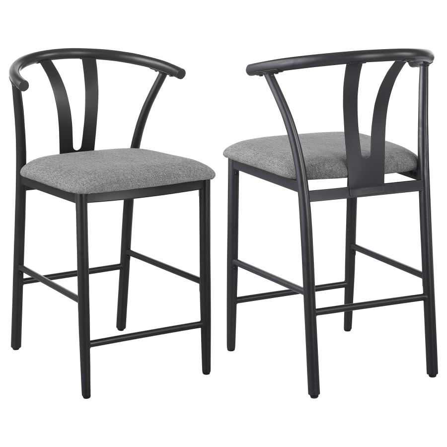 (image for) Dolman Counter Height Dining Side Chair Grey (Set of 2) - Click Image to Close