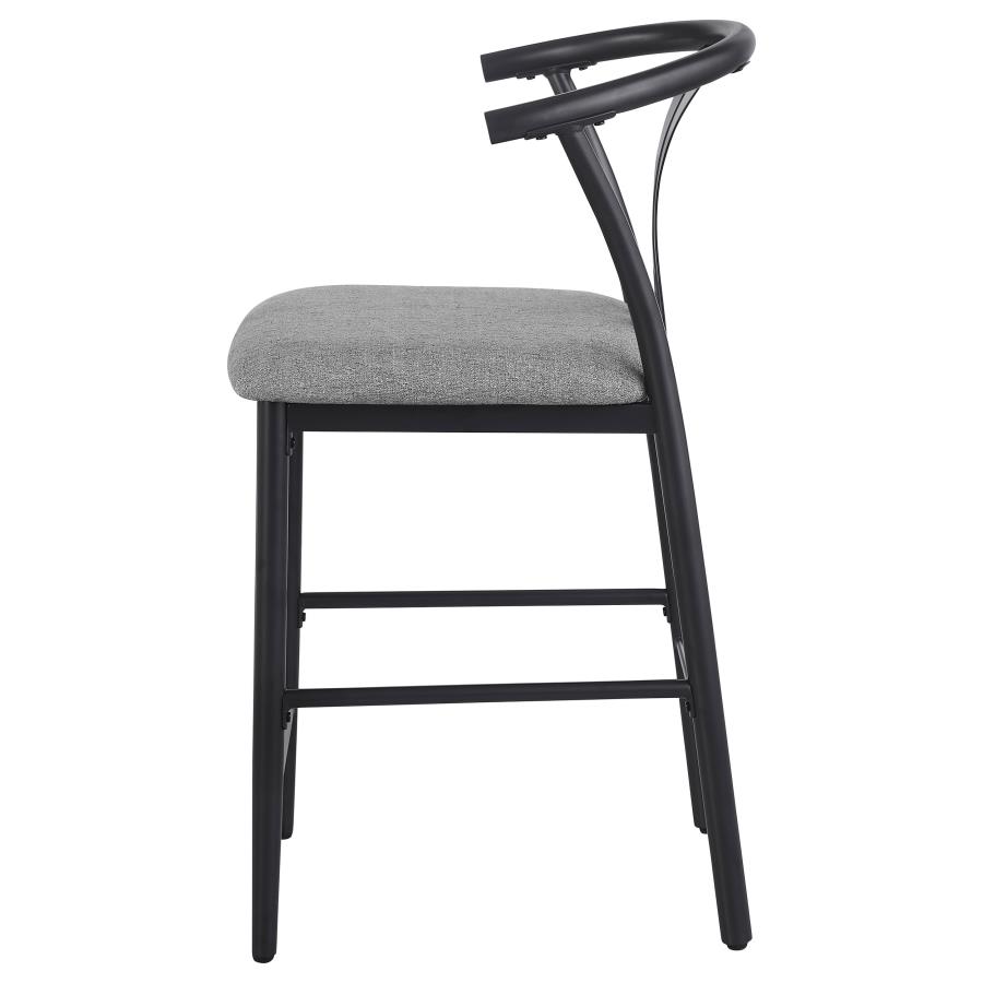 (image for) Dolman Counter Height Dining Side Chair Grey (Set of 2)