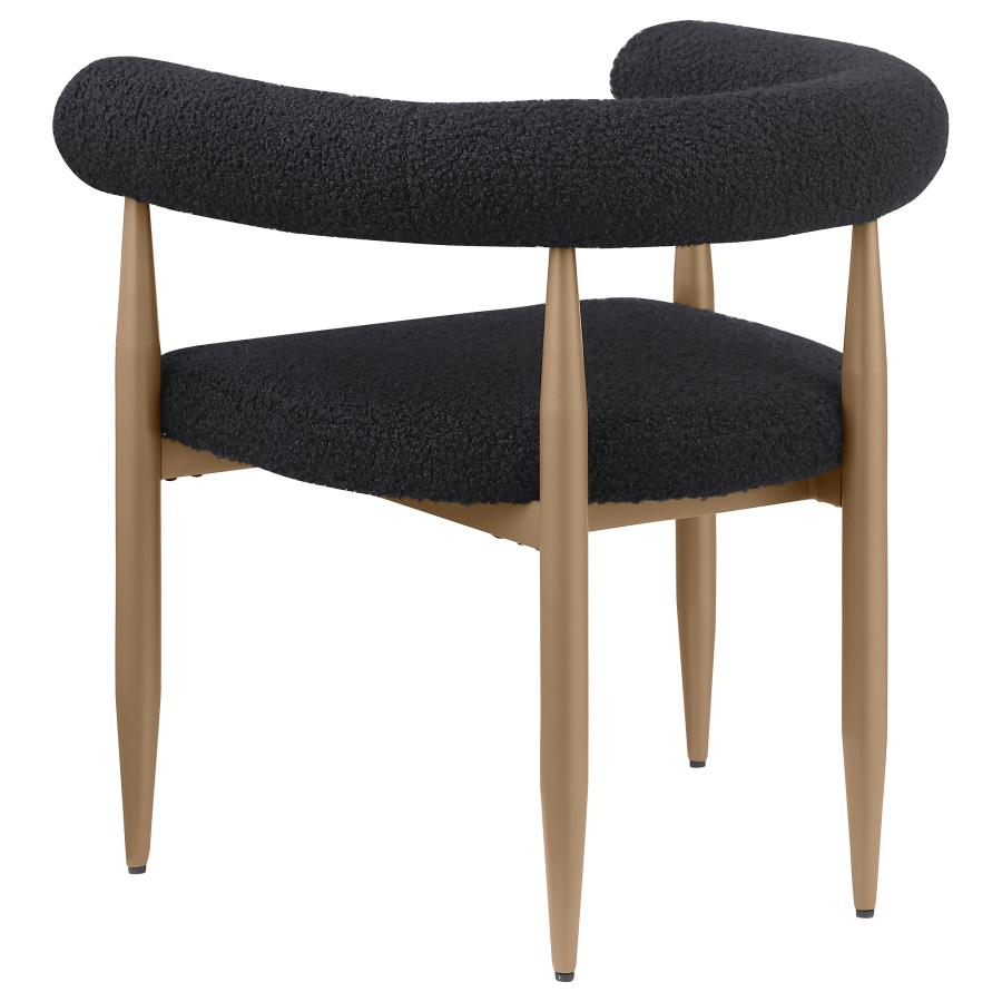 (image for) Dunmore Boucle Upholstered Dining Arm Chair Black (Set of 2)