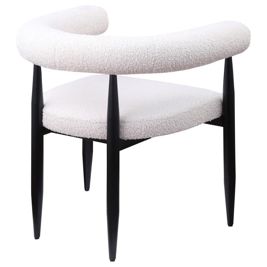 (image for) Camden Boucle Upholstered Dining Arm Chair Cream (Set of 2)