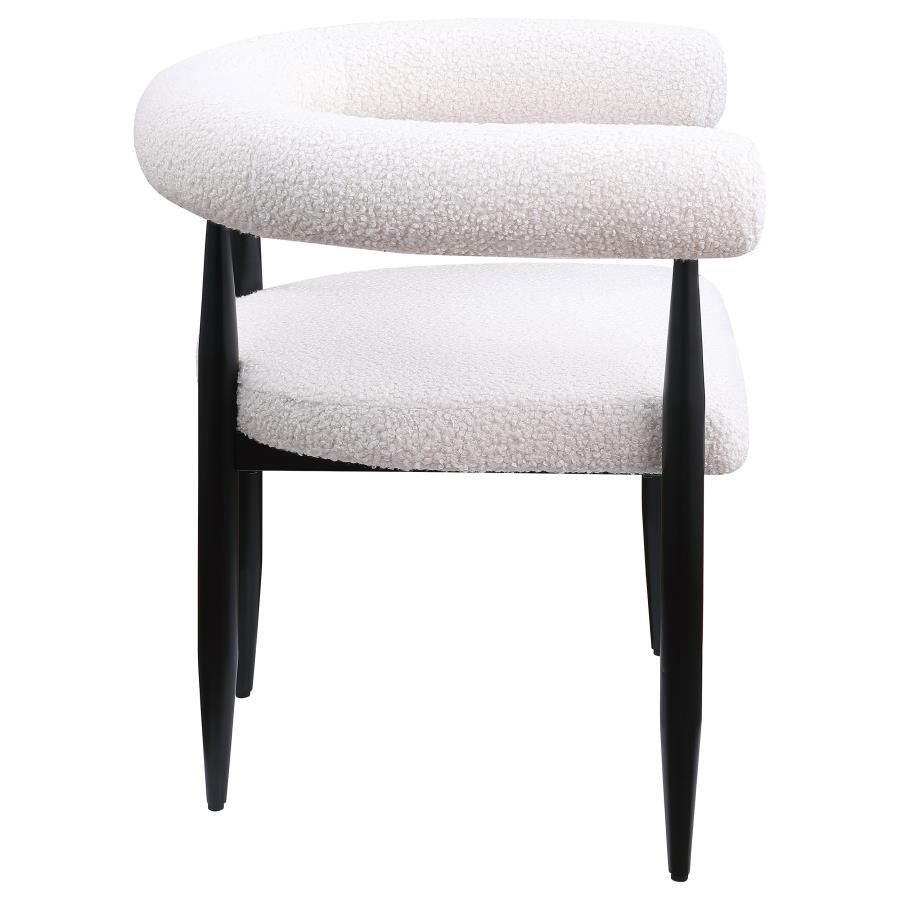 (image for) Camden Boucle Upholstered Dining Arm Chair Cream (Set of 2)