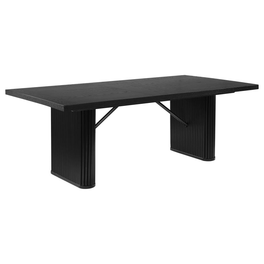 (image for) Catherine 5-piece Rectangular Dining Table Set Black