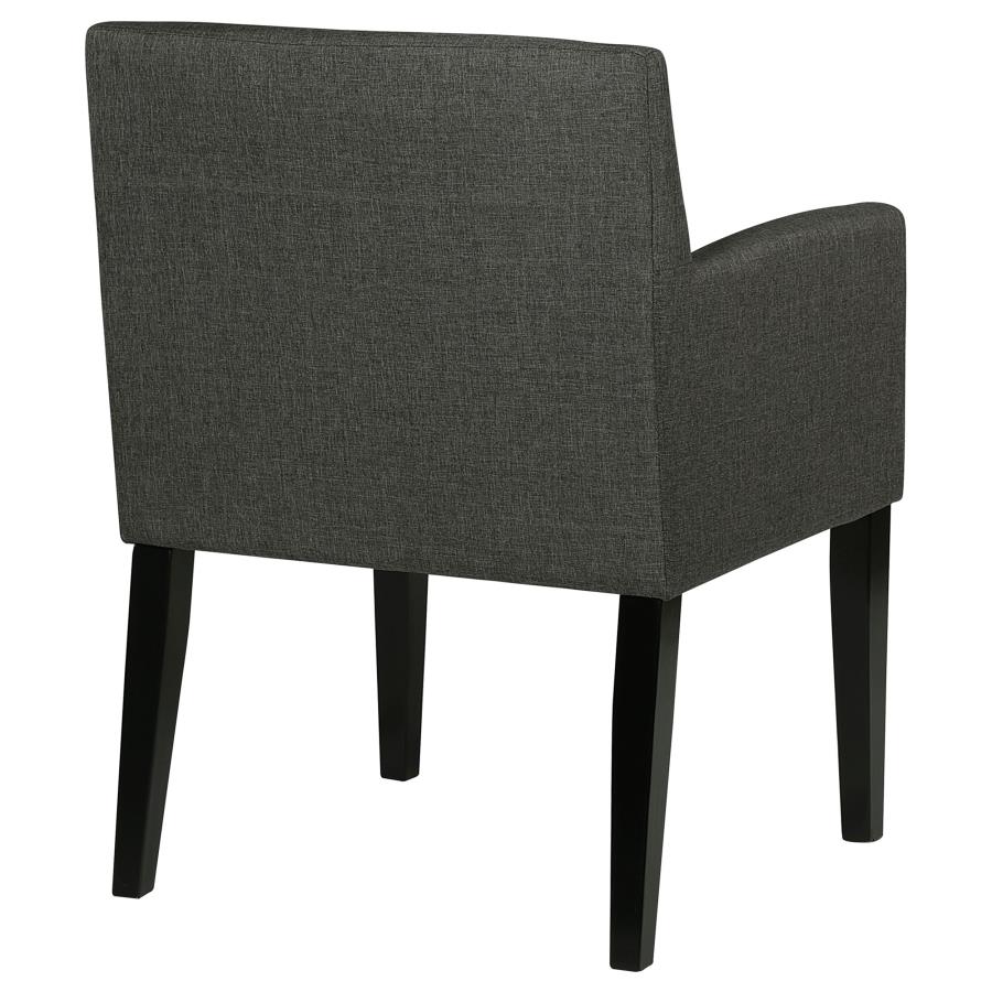 (image for) Catherine Upholstered Dining Arm Chair Grey (Set of 2)