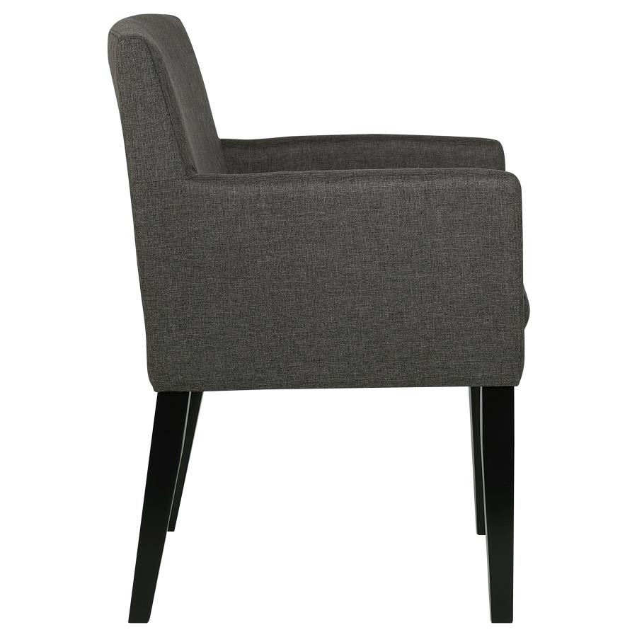 (image for) Catherine Upholstered Dining Arm Chair Grey (Set of 2)