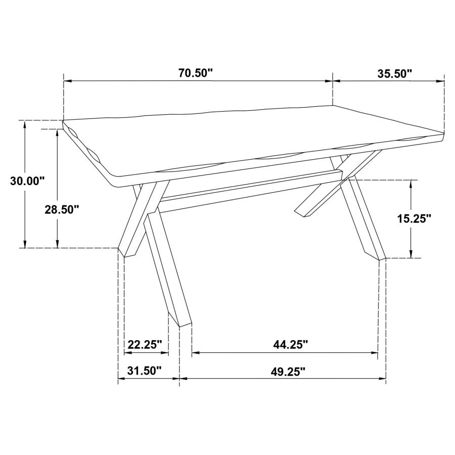 (image for) Alston Rectangular 71-inch Dining Table Knotty Nutmeg