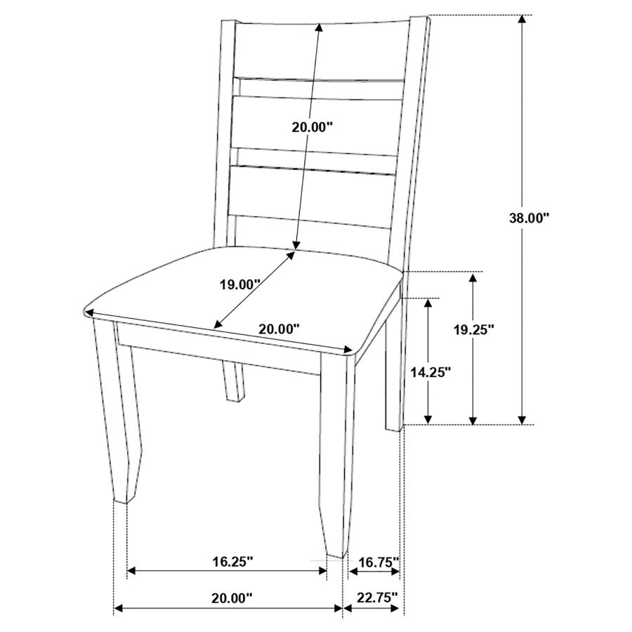 (image for) Alston Wood Dining Side Chair Knotty Nutmeg (Set of 2)