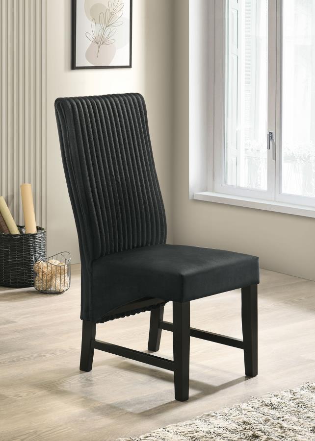 (image for) Barrand Upholstered Dining Side Chair Black (Set of 2)