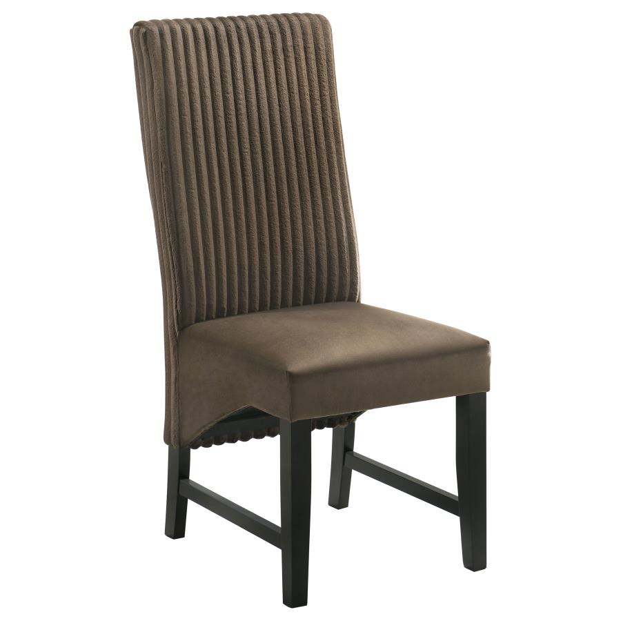 (image for) Barrand Upholstered Dining Side Chair Chocolate (Set of 2)