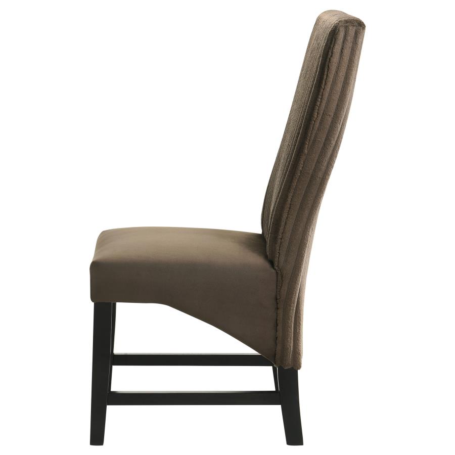 (image for) Barrand Upholstered Dining Side Chair Chocolate (Set of 2)