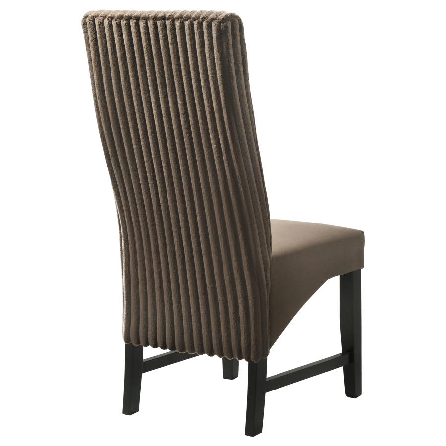 (image for) Barrand Upholstered Dining Side Chair Chocolate (Set of 2)