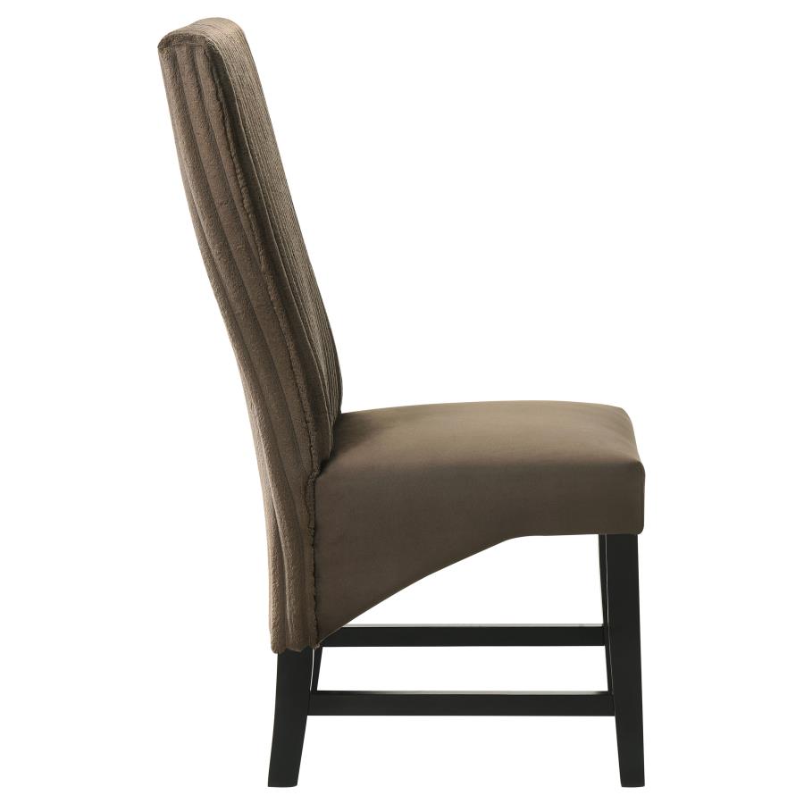 (image for) Barrand Upholstered Dining Side Chair Chocolate (Set of 2)