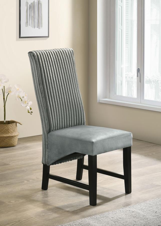 (image for) Barrand Upholstered Dining Side Chair Grey (Set of 2)