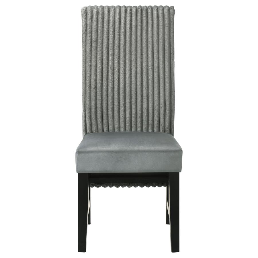 (image for) Barrand Upholstered Dining Side Chair Grey (Set of 2)