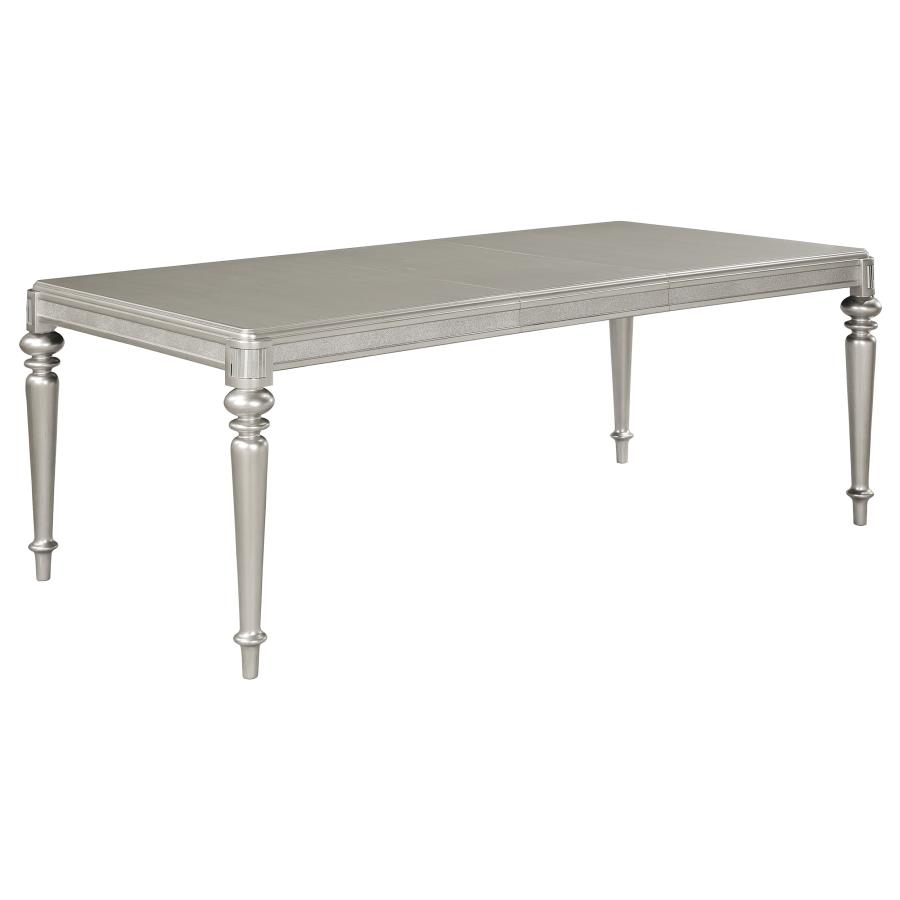 (image for) Bling Game 86-inch Extension Dining Table Metallic Platinum - Click Image to Close