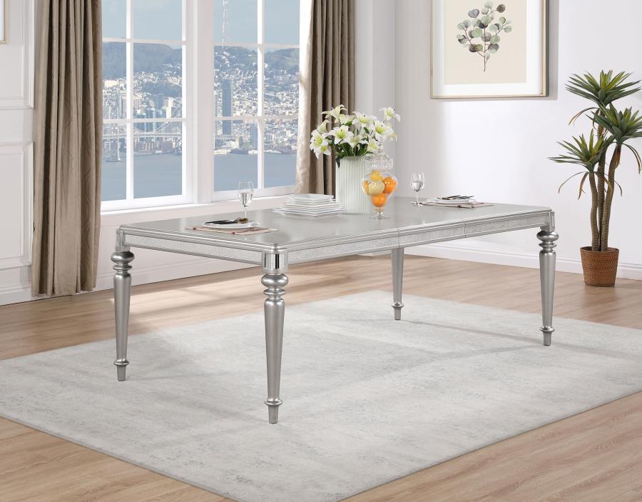 (image for) Bling Game 86-inch Extension Dining Table Metallic Platinum