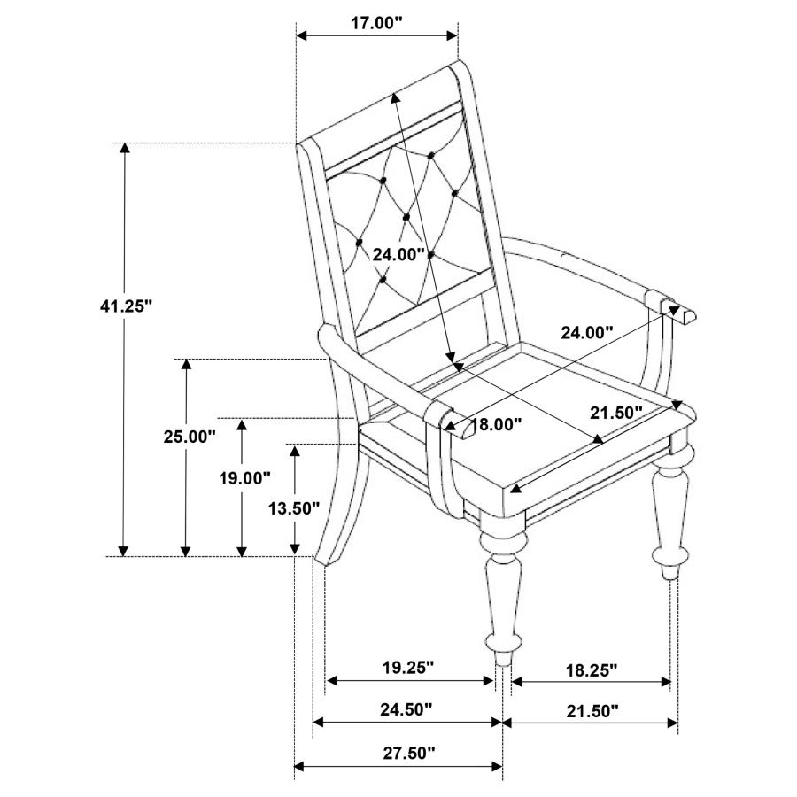 (image for) Bling Game Dining Arm Chair Metallic Platinum (Set of 2)