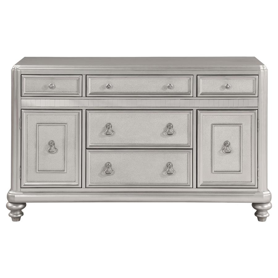 (image for) Bling Game Dining Sideboard Buffet Cabinet Metallic Platinum