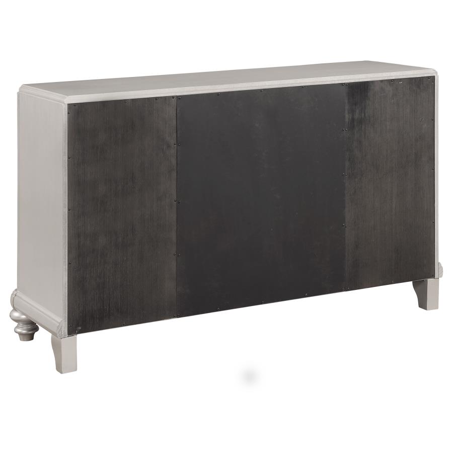 (image for) Bling Game Dining Sideboard Buffet Cabinet Metallic Platinum