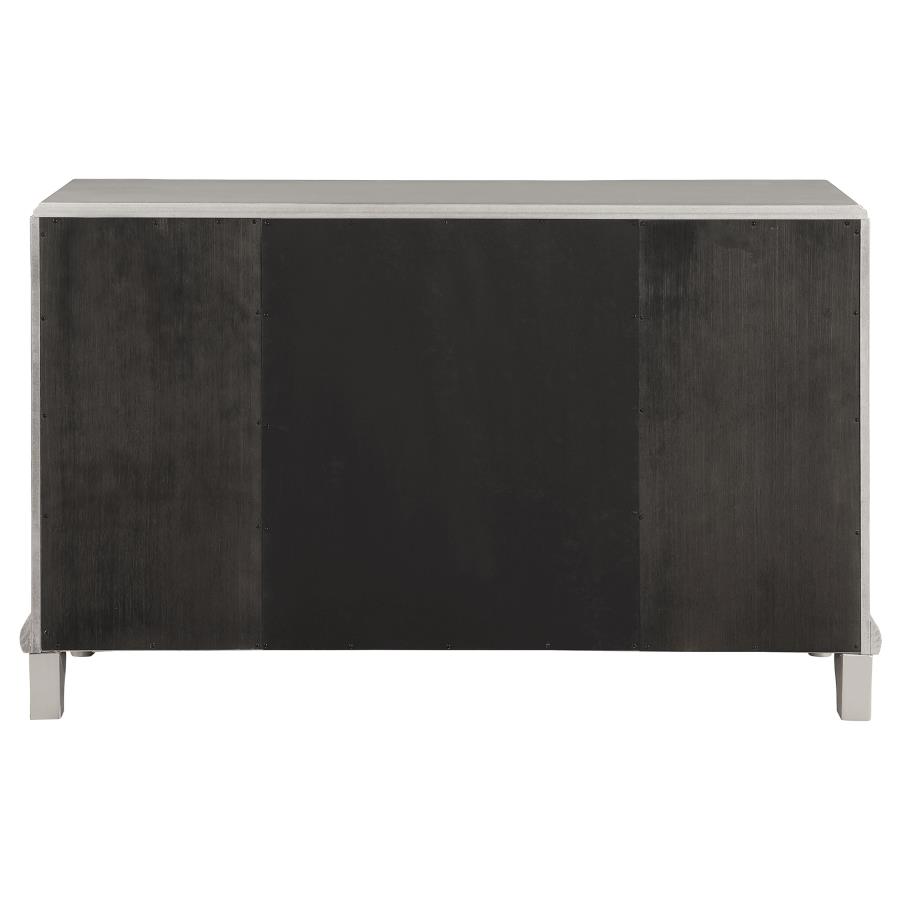 (image for) Bling Game Dining Sideboard Buffet Cabinet Metallic Platinum