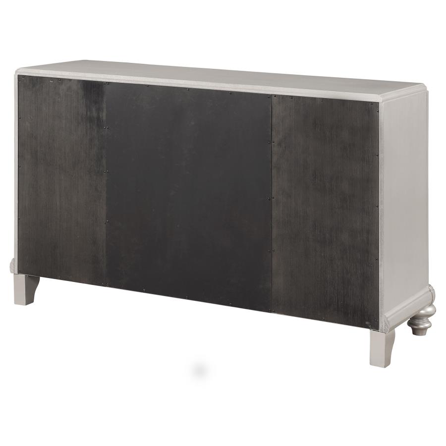 (image for) Bling Game Dining Sideboard Buffet Cabinet Metallic Platinum