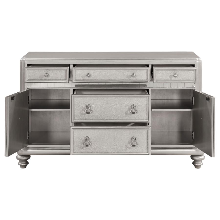 (image for) Bling Game Dining Sideboard Buffet Cabinet Metallic Platinum