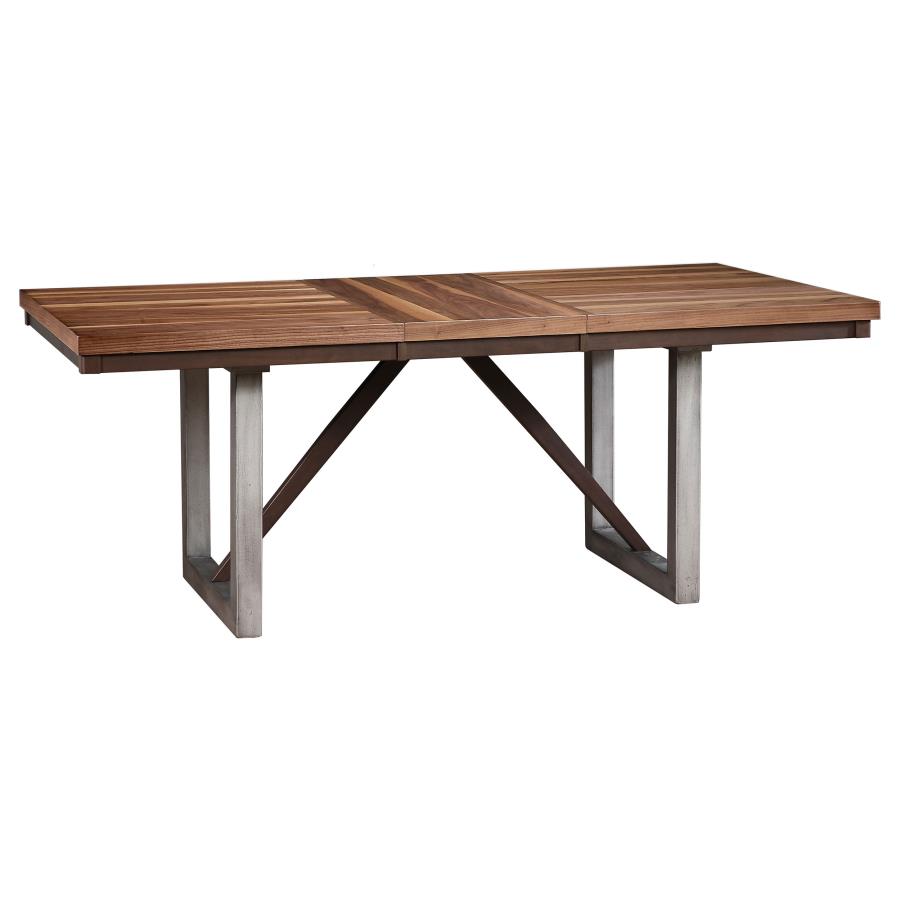 (image for) Spring Creek 77-inch Extension Dining Table Natural Walnut - Click Image to Close