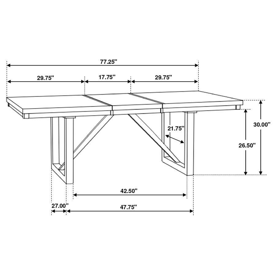 (image for) Spring Creek 77-inch Extension Dining Table Natural Walnut