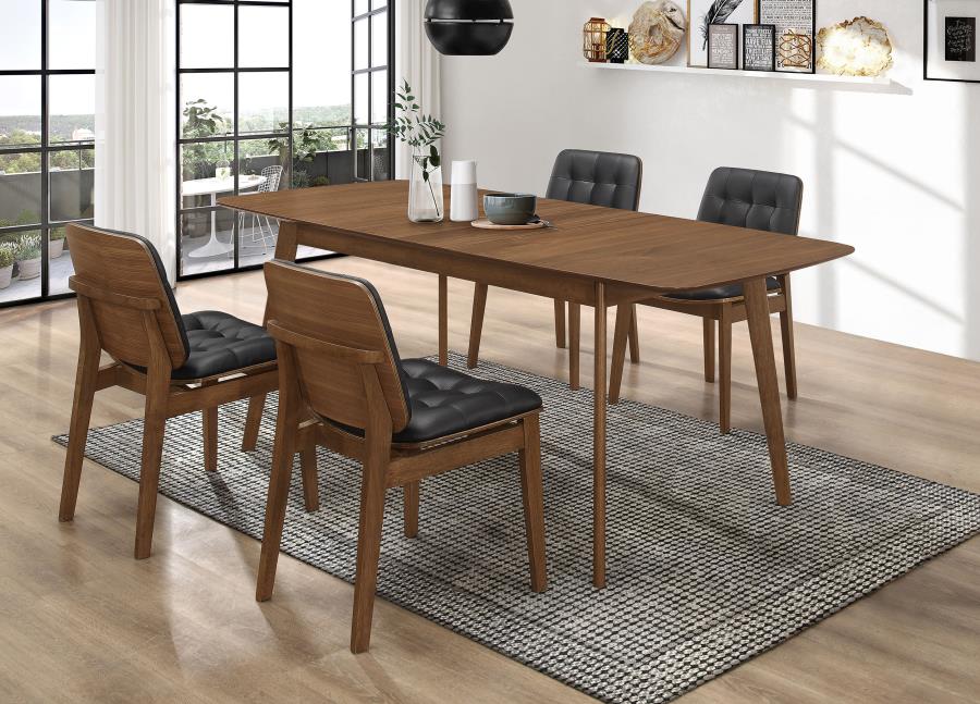 (image for) Redbridge Rectangular 5-piece Dining Set Natural Walnut - Click Image to Close