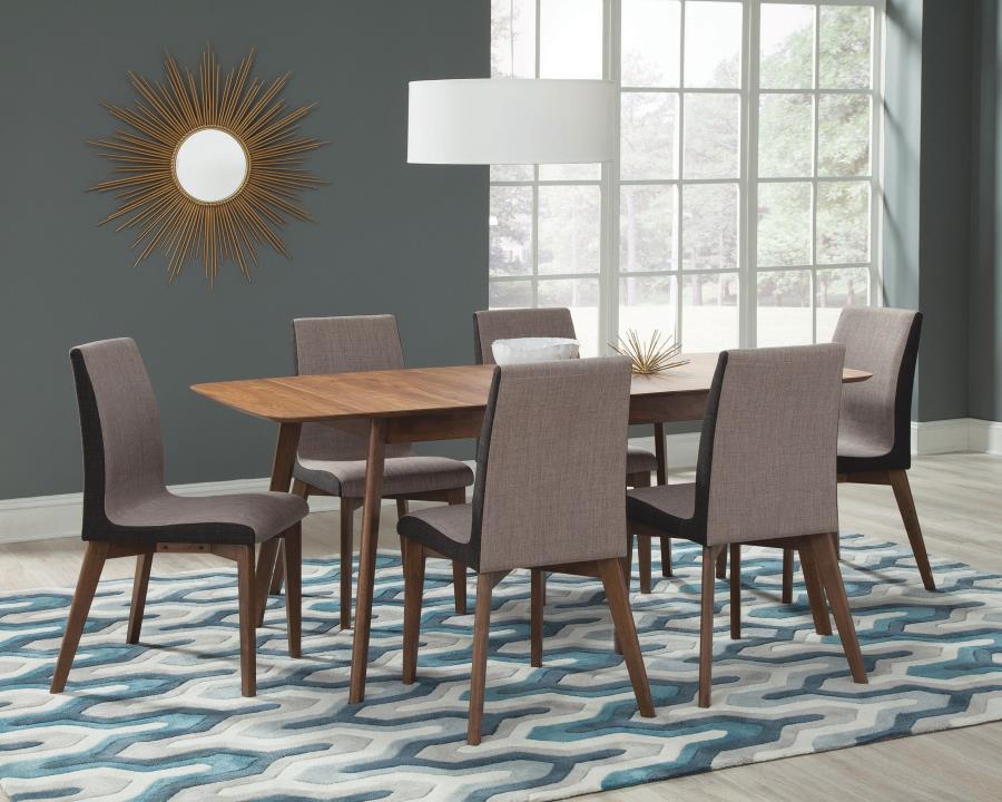 (image for) Redbridge 7-piece Rectangular Dining Set Natural Walnut - Click Image to Close