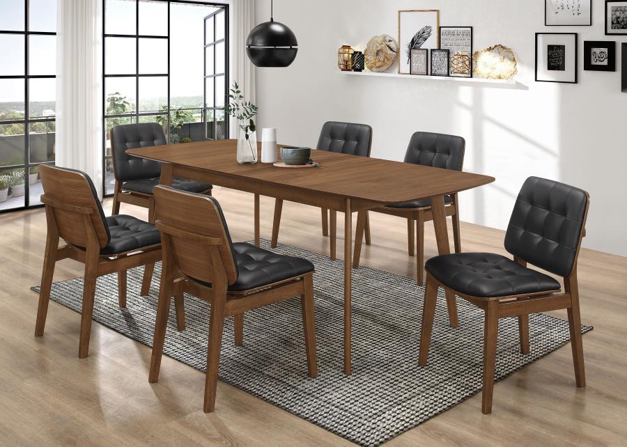 (image for) Redbridge Rectangular 7-piece Dining Set Natural Walnut - Click Image to Close