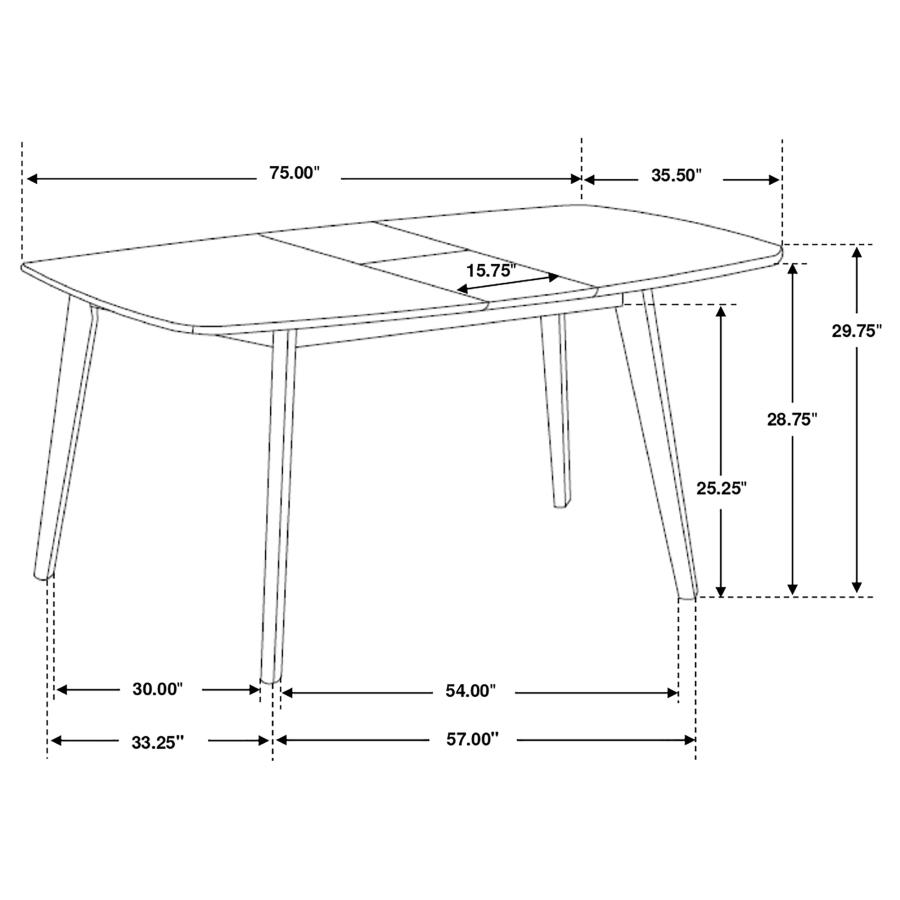 (image for) Redbridge Rectangular 7-piece Dining Set Natural Walnut