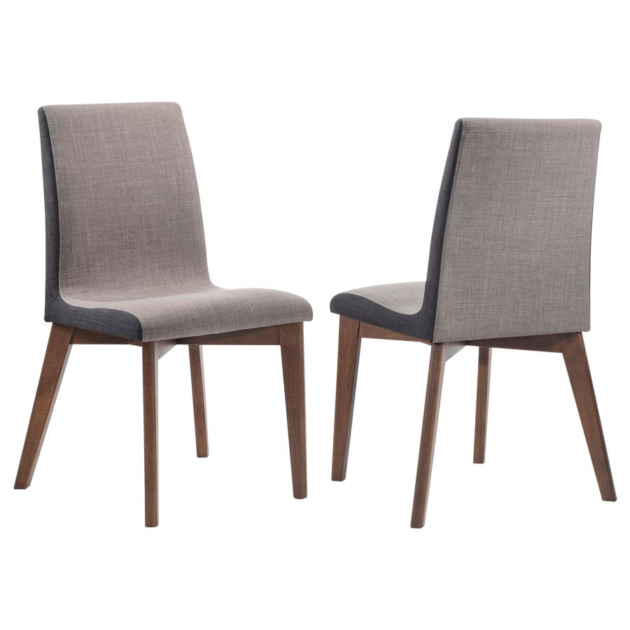 (image for) Redbridge Upholstered Dining Side Chair Walnut (Set of 2)