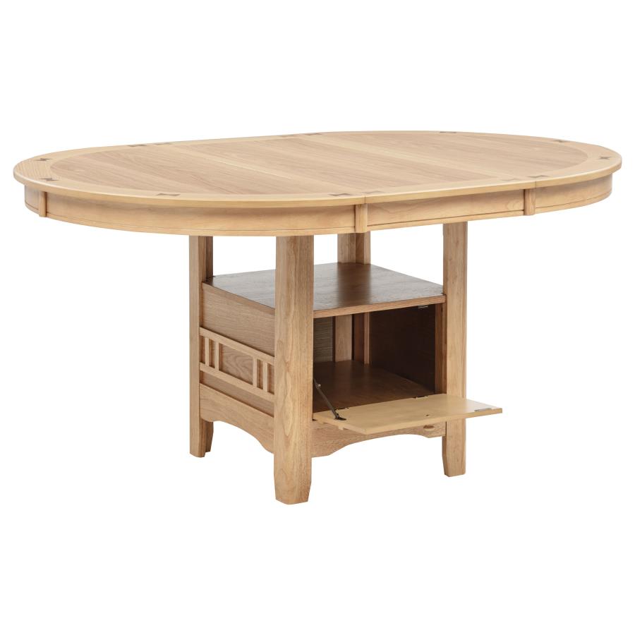 (image for) Lavon Oval 60-inch Wood Extension Leaf Dining Table Light Oak