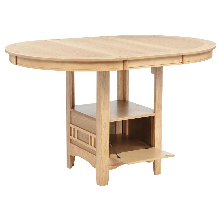 (image for) Lavon Oval 60-inch Counter Height Extension Dining Table Light Oak