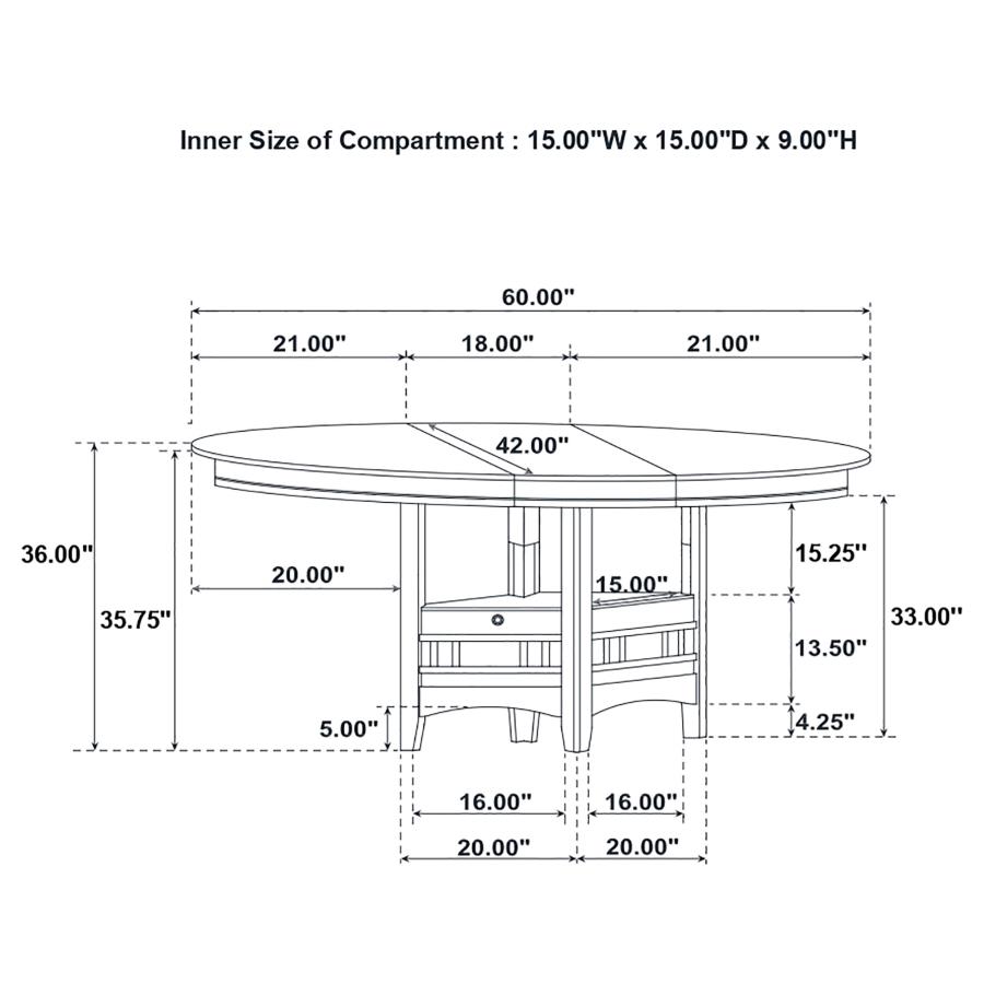 Lavon Oval 60-inch Counter Height Extension Dining Table Light Oak