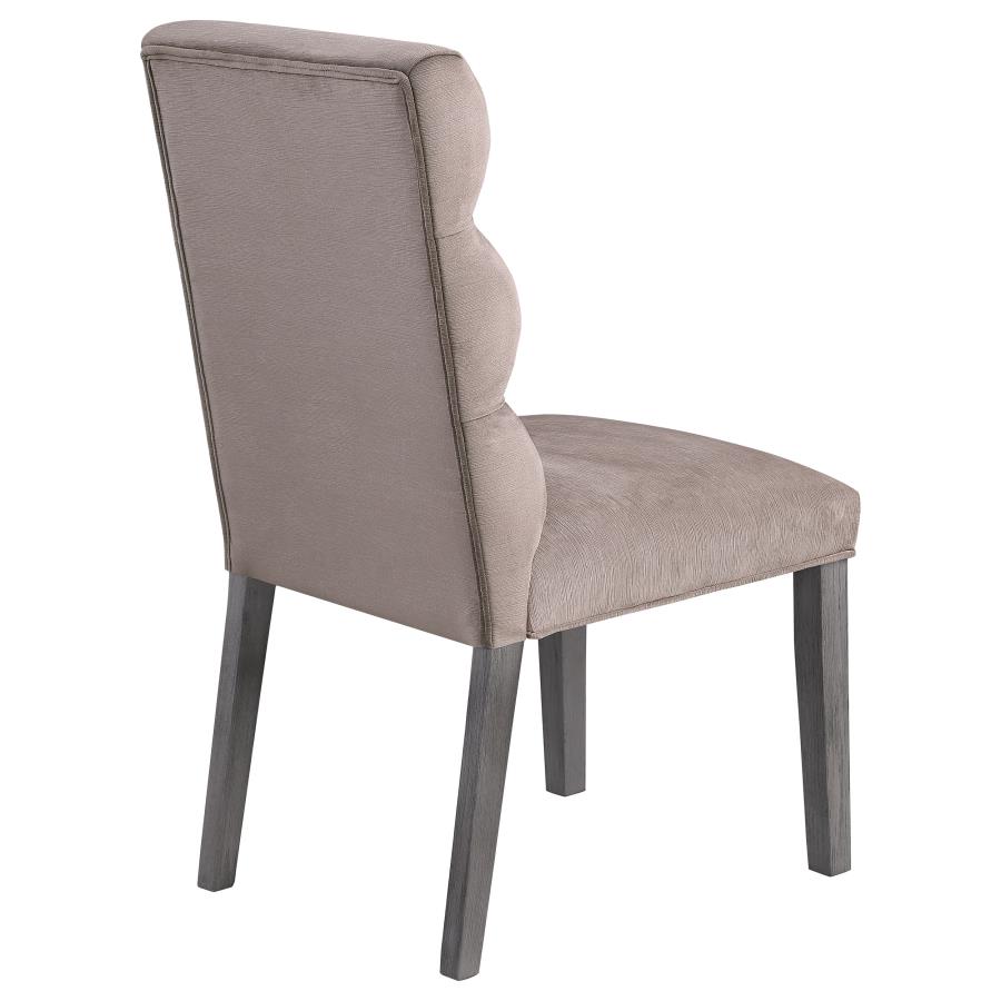 (image for) Carla Velvet Upholstered Dining Side Chair Ash (Set of 2)