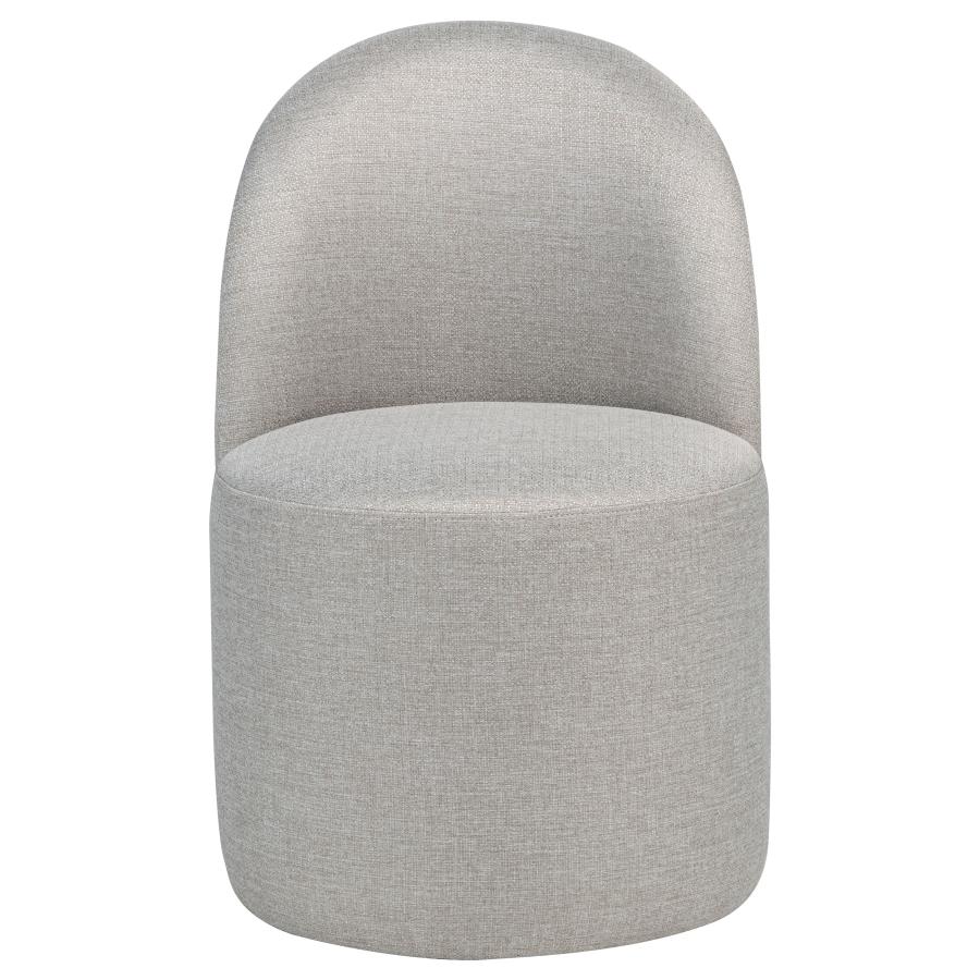 Aubrey Upholstered Barrel Dining Side Chair Beige (Set of 2)