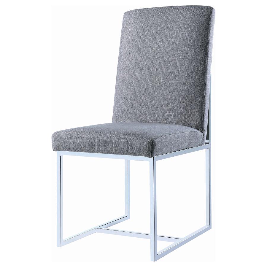 (image for) Mackinnon Upholstered Dining Side Chair Grey (Set of 2)