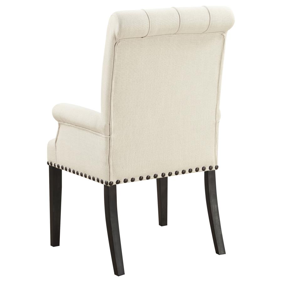 (image for) Alana Fabric Upholstered Dining Arm Chair Beige