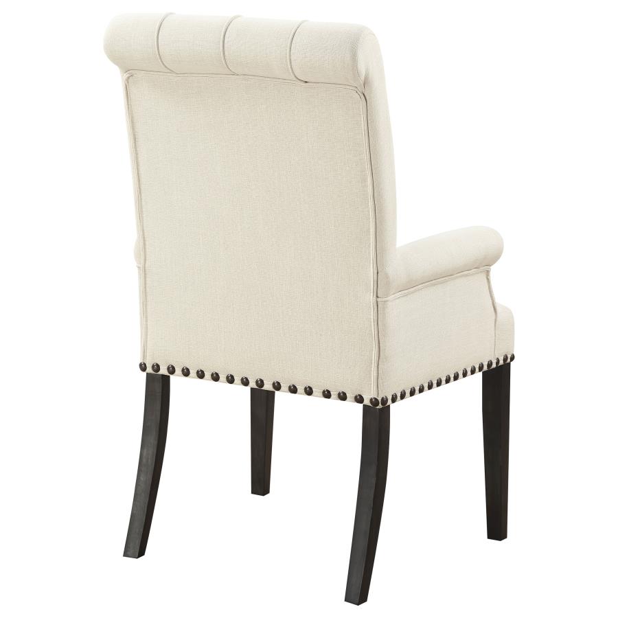 (image for) Alana Fabric Upholstered Dining Arm Chair Beige