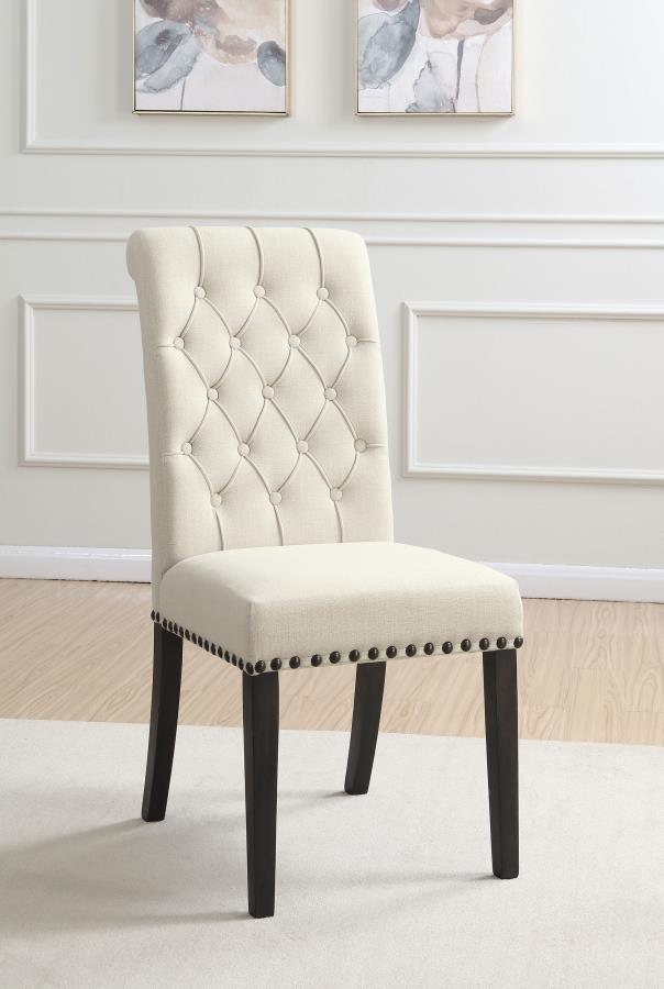 (image for) Alana Fabric Upholstered Dining Side Chair Beige (Set of 2)