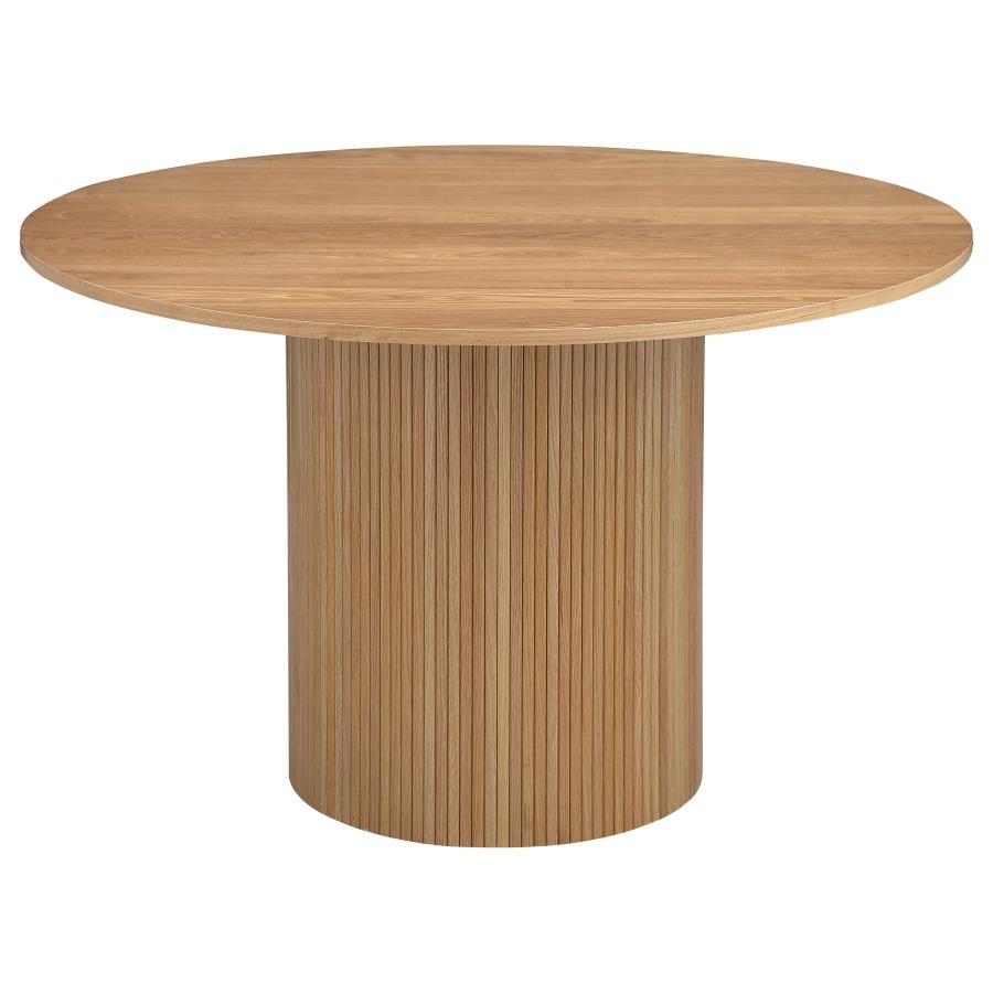 (image for) Bradbury Round 48-inch Wood Top Dining Table Natural - Click Image to Close