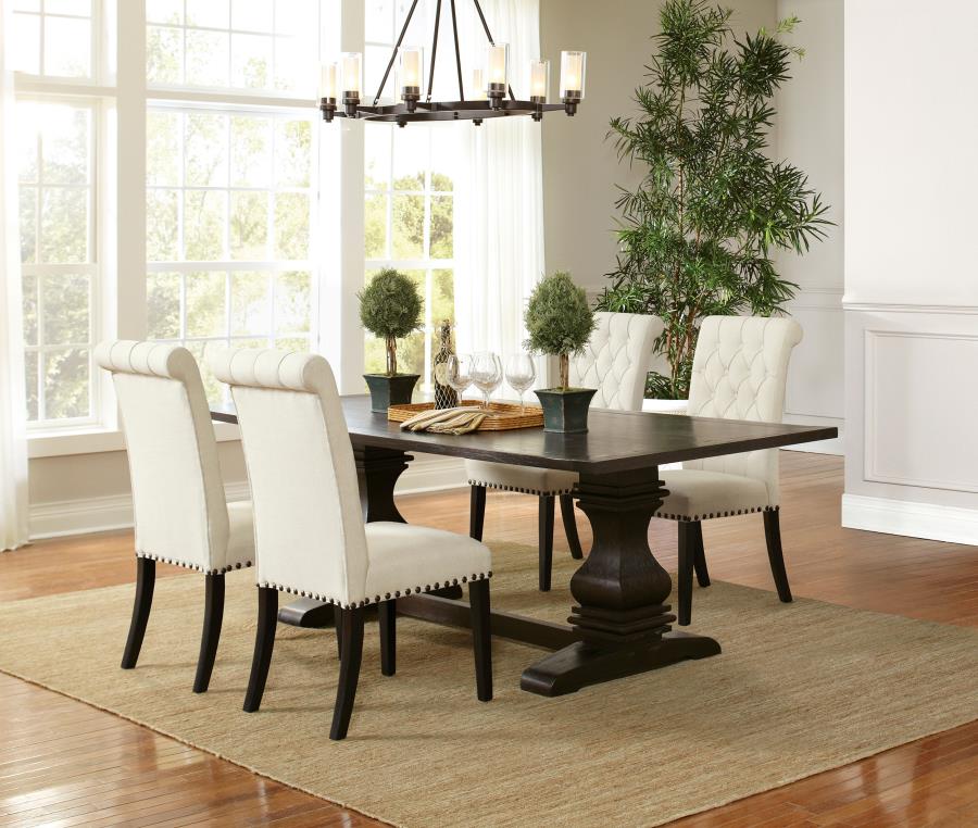 (image for) Parkins 5-piece Rectangular Dining Table Set Rustic Espresso - Click Image to Close