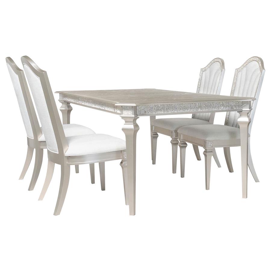 (image for) Evangeline 5-piece Extension Leaf Dining Set Silver Oak