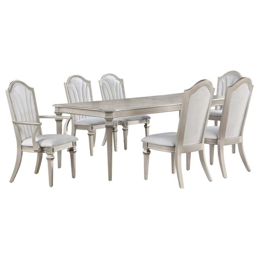 (image for) Evangeline 7-piece Extension Leaf Dining Set Silver Oak