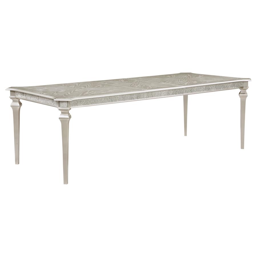 (image for) Evangeline 96-inch Extension Leaf Dining Table Silver Oak - Click Image to Close