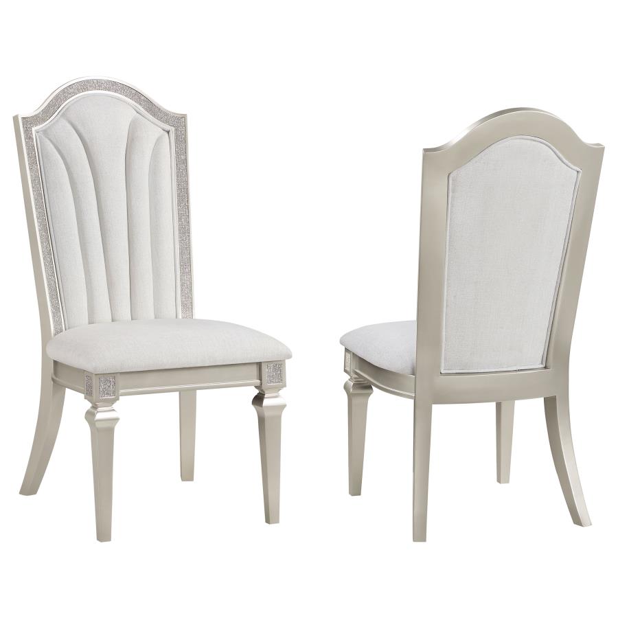 (image for) Evangeline Wood Dining Side Chair Silver Oak (Set of 2) - Click Image to Close