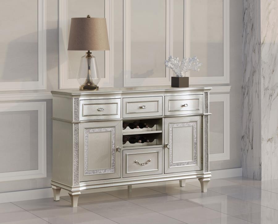 (image for) Evangeline 4-drawer Sideboard Buffet Cabinet Silver Oak