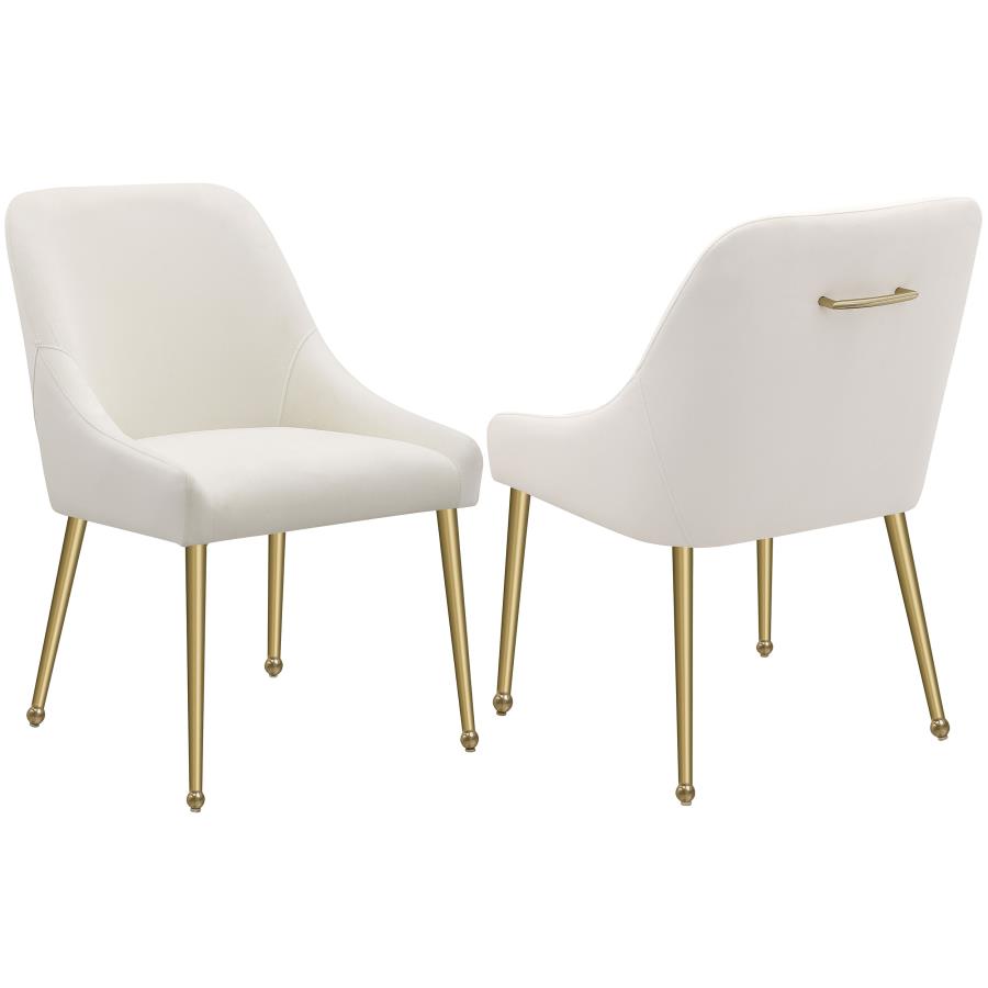 (image for) Mayette Upholstered Dining Side Chair Ivory (Set of 2)