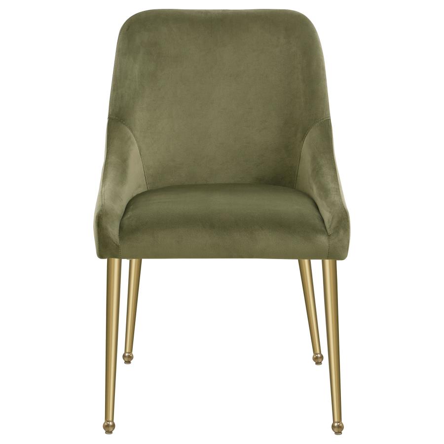 (image for) Mayette Upholstered Dining Side Chair Olive (Set of 2)